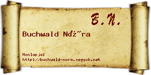 Buchwald Nóra névjegykártya